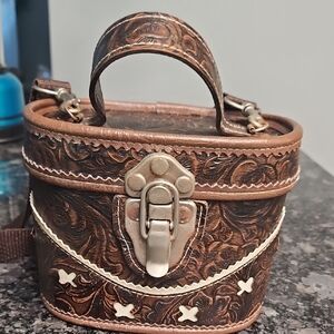 Bag Boy Brown Leather Handbag
